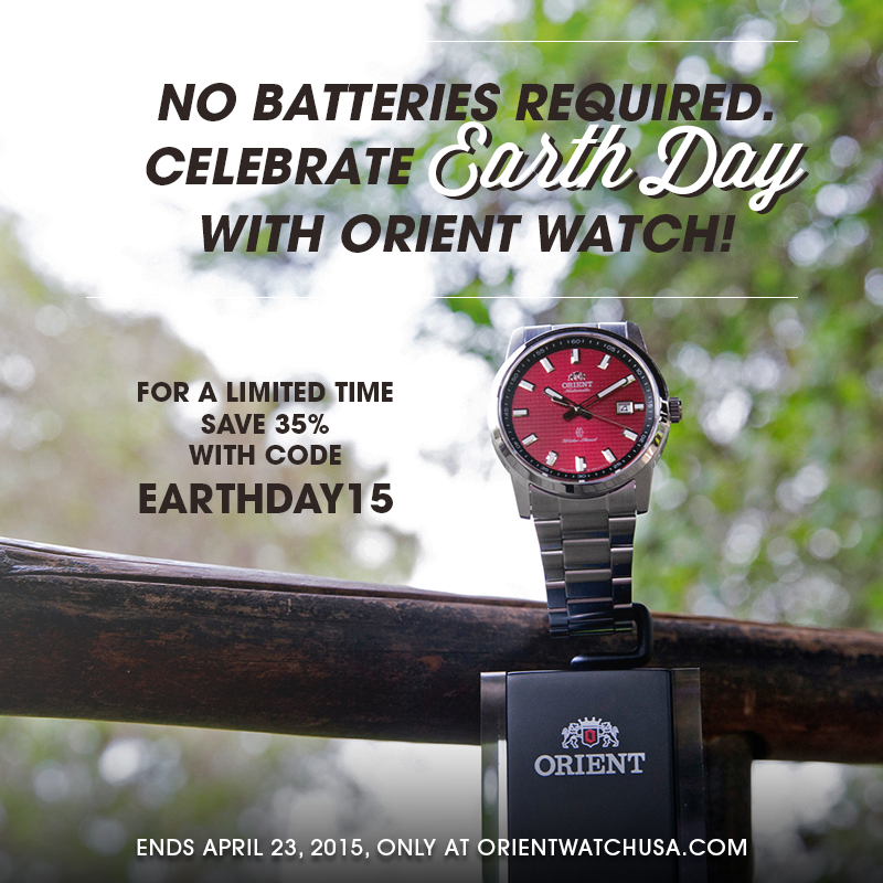 Celebrate Earth Day with Orient Watch!