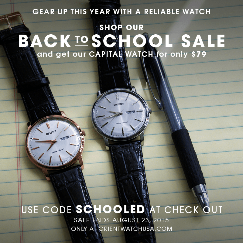 Gear Up this School Year with our Back to School Sale! - Orient Watch USA