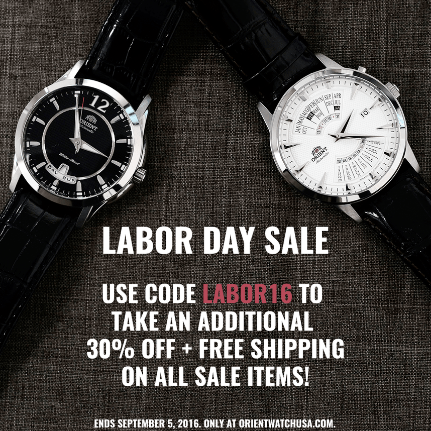 Shop Our Labor Day Sale Now! - Orient Watch USA