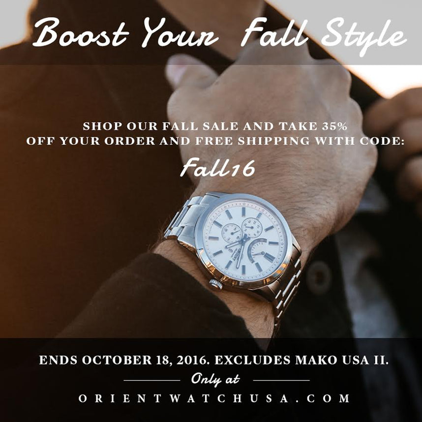 Start Shopping our Fall Sale Now! - Orient Watch USA
