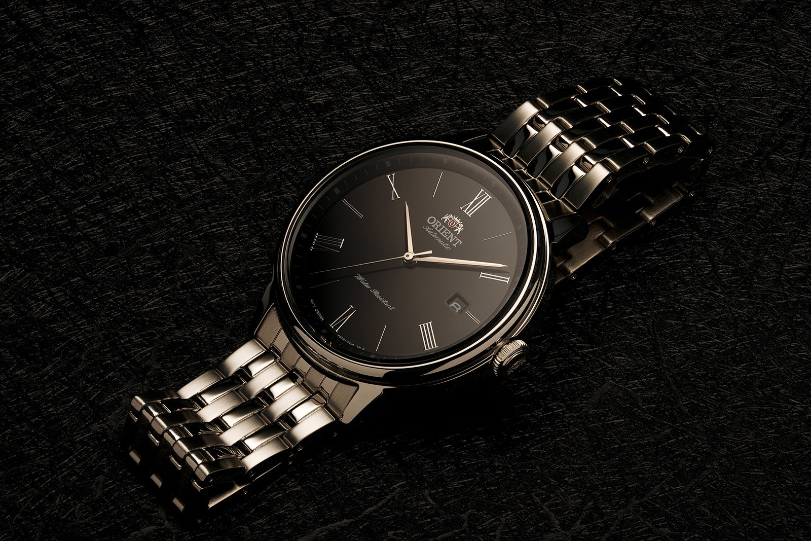 Orient RA-AC0J02B10B dress watch silver champagne