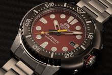 Orient M-Force AC0L RA-AC0L02R00B sport dive watch ISO 200m sapphire silver red