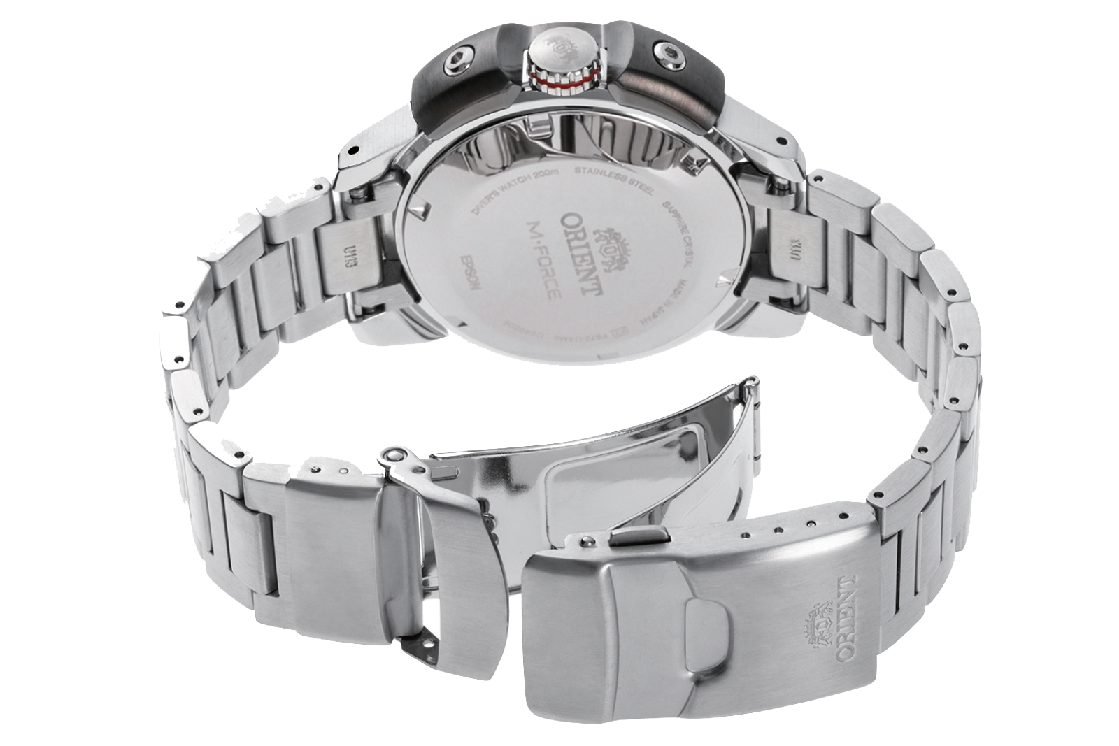 Orient M-Force AC0L RA-AC0L07L00B sport dive watch ISO 200m sapphire silver blue