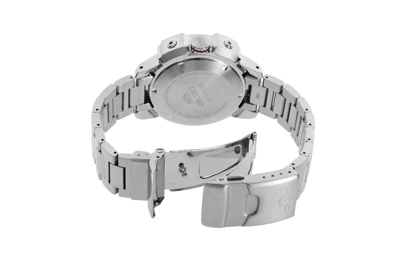 Orient M-Force AC0N RA-AC0N01B10B sport dive watch sapphire 200m silver black