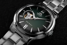 Orient Helios RA-AG0026E10A sport casual watch open heart silver green
