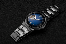 Orient Helios RA-AG0028L10A sport casual watch open heart silver blue