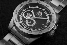 Orient Retro Future Camera RA-AR0201B10B sport watch open heart silver black