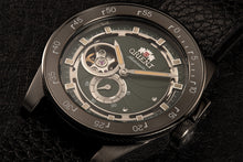 Orient Retro Future Camera RA-AR0202E10B sport watch open heart black green