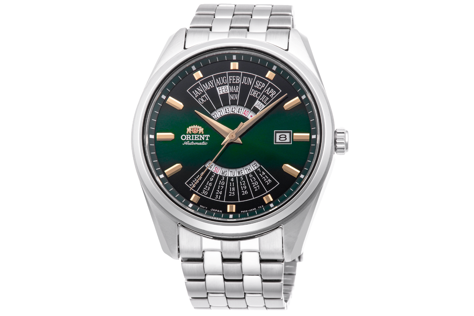 Orient Multi-Year Calendar RA-BA0002E10B sport watch silver green